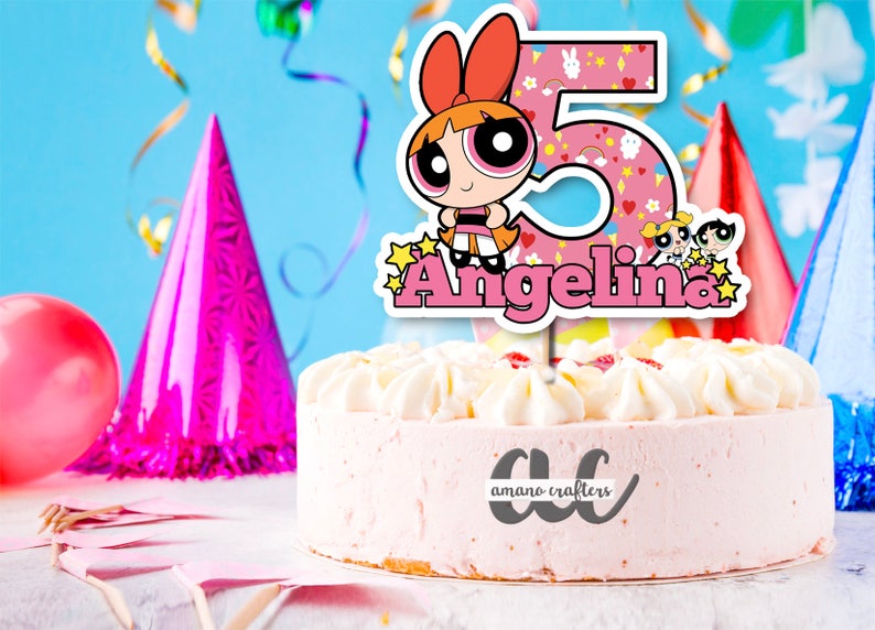 Powerpuff Girls Cake Topper Blossom Cake Topperparty Etsy
