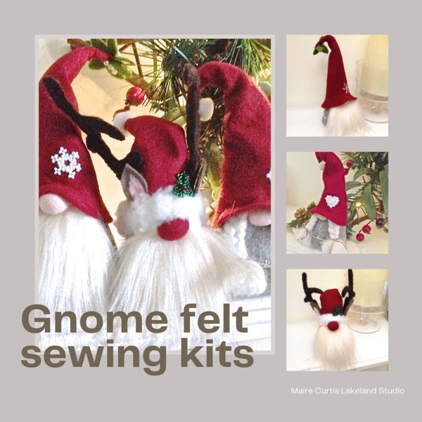 Christmas Gnome sewing kit, Christmas Nisse kits, Felt sewing Kits, Christmas decorations, gift