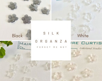 Silk Organza Sew on Forget-Me-Not Flowers: Selection of colours