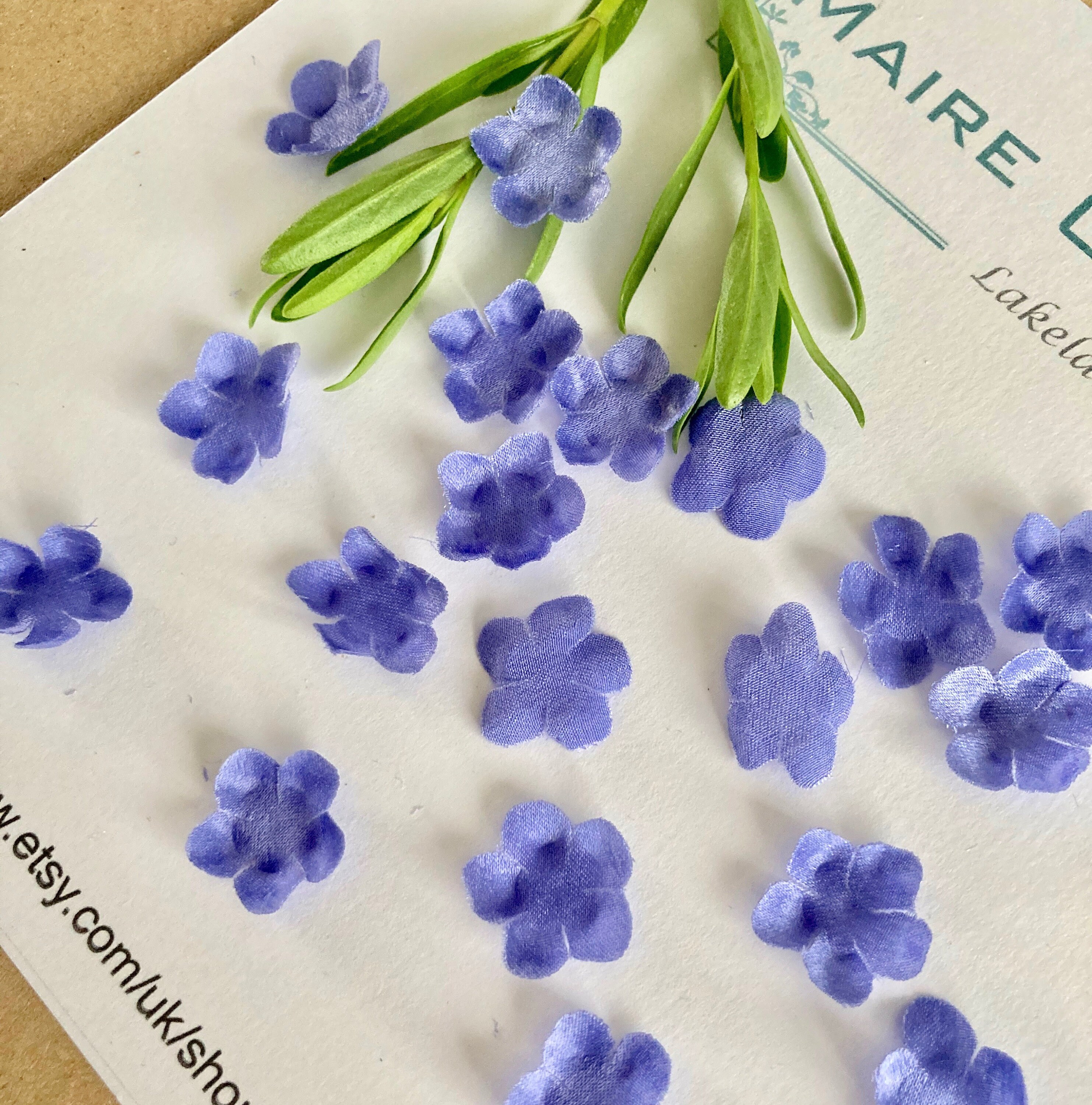 Silk Satin Me Not Blue Fabric Flowers Silk Petals Etsy UK