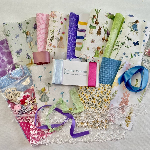 Slow Stitching Kit - Flower Fairies, Fairy themed slow stitch collection