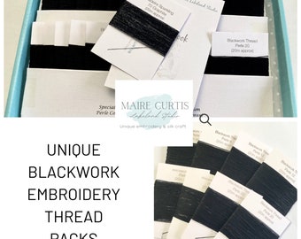 Blackwork Embroidery Thread Sets and Gift Box Collection