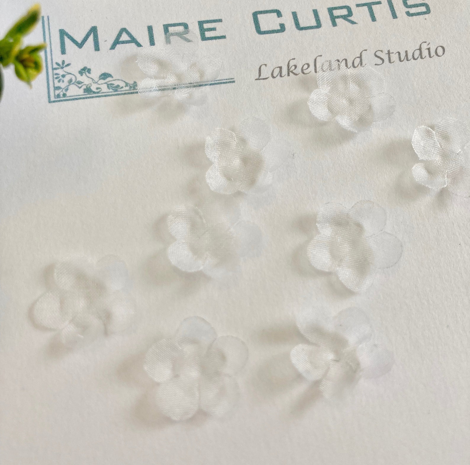 White Silk Organza Me Not White Fabric Flowers Silk Etsy UK