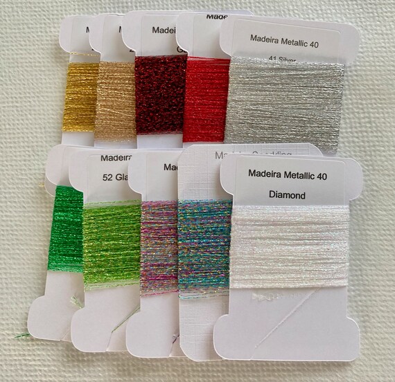 Madeira Classic Metallic Thread set of 8 metallic embroidery threads at a  reduced price while stocks last