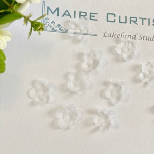 Organza de soie Forget me not, à coudre sur des fleurs en tissu blanc, ivoire, rose poudré ou noir