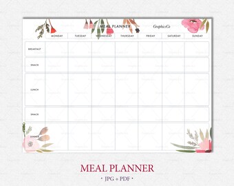weekly planner printable schedule printable weekly planner pdf etsy