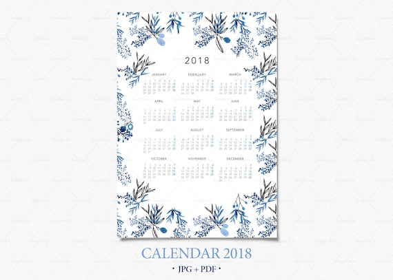 2018 planner printable schedule printable calendar 2018 etsy printable schedule calendar