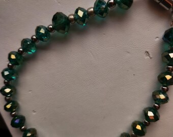 Pulsera de cristal azul