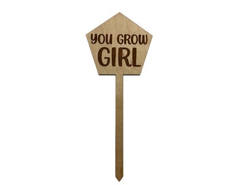 You Grow Girl Wood Plant Stakes