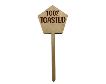 100% Toasted Wood Plant Stake