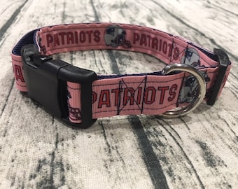 Rosa Patriots Hundhalsband/Koppel - Handgjort hundhalsband för vardagsbruk - Justerbart hundhalsband