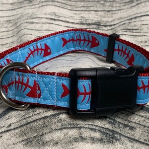Bone Fish Dog Collar/Leash