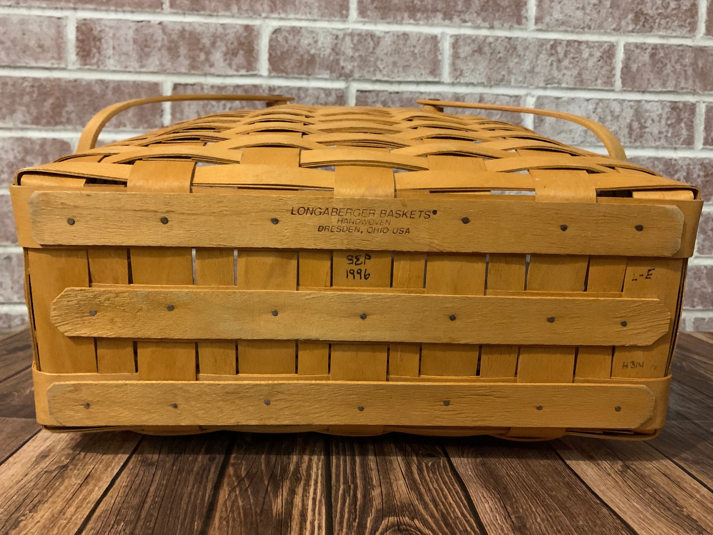 Vintage Longaberger Woven Magazine Basket With Handles and Etsy