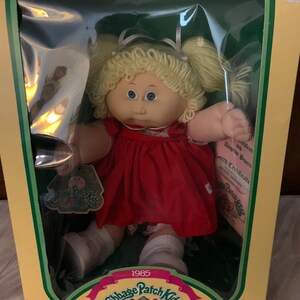 Coleco Cabbage Patch Kids Girl Doll | HM1 | IC6 Taiwan | Lemon Blonde Hair | Blue Eyes | New in Box | 1985