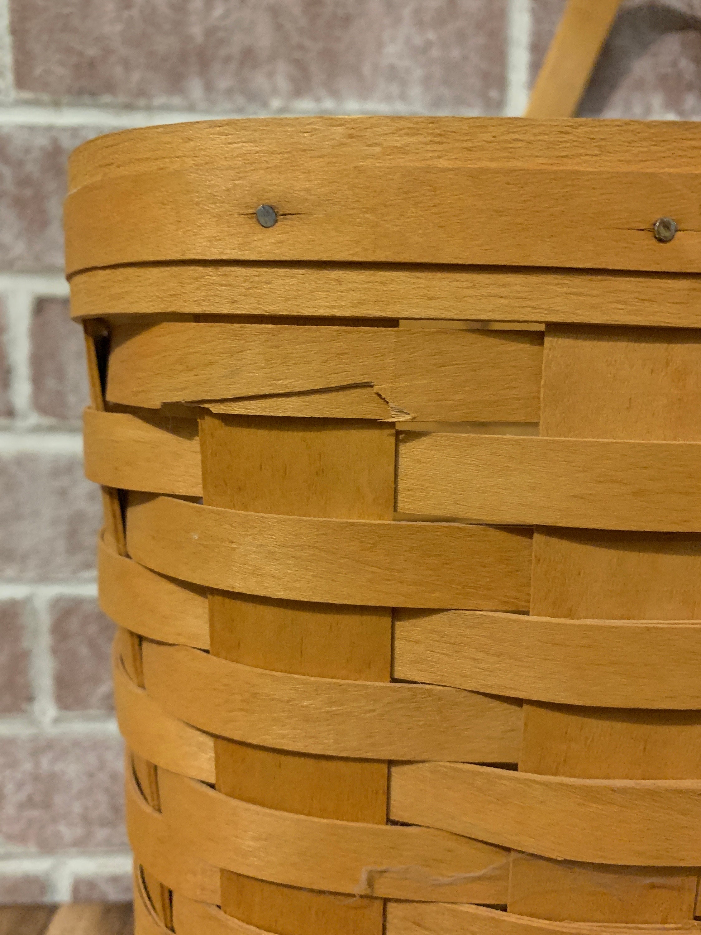 Vintage Longaberger Woven Magazine Basket With Handles and Etsy