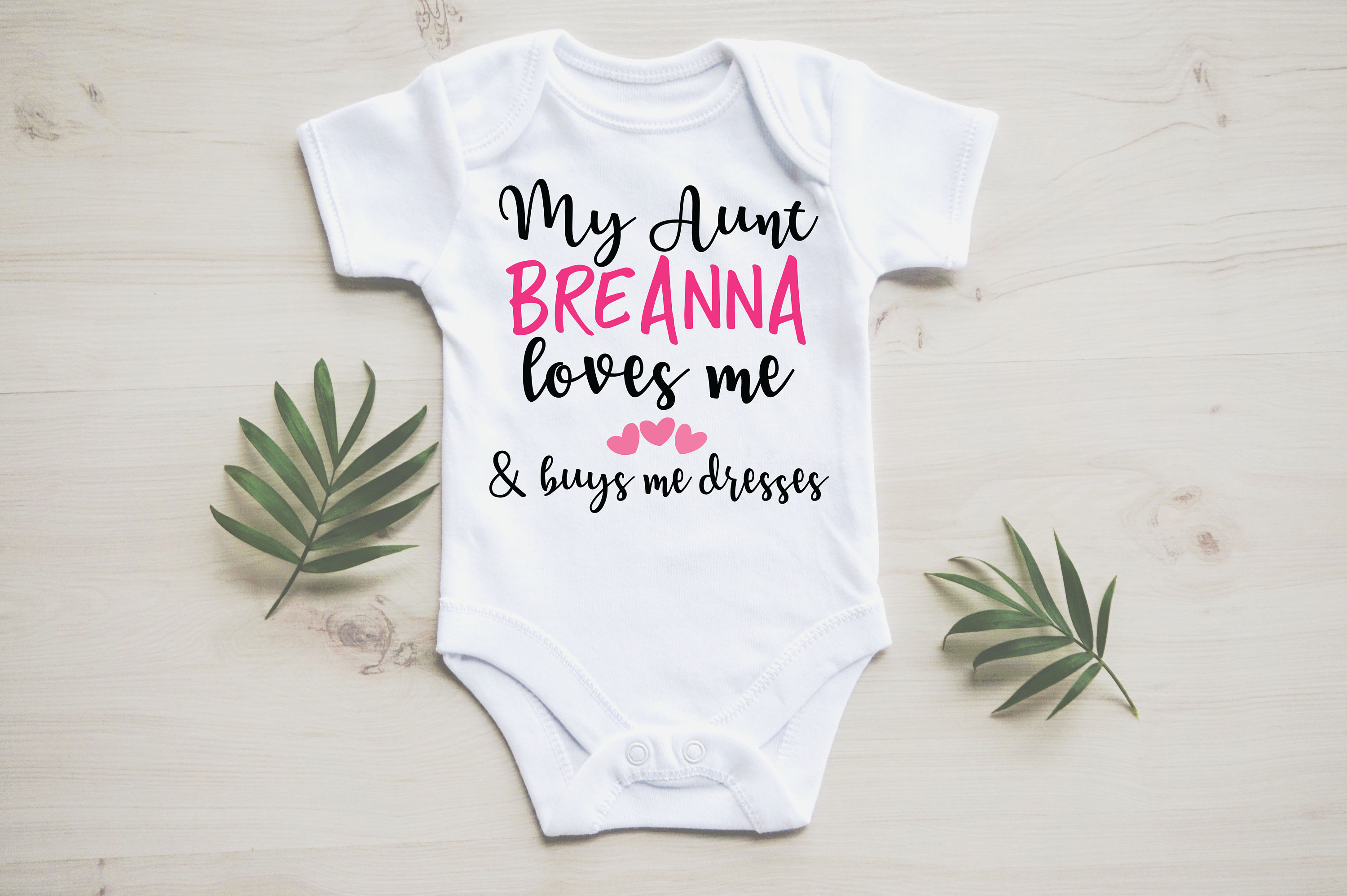 My Auntie Is Best Embroidered Baby Vest Gift Personalised Aunty Fun