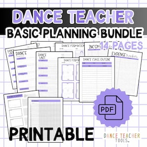 Paquete de planificación para profesores de danza: Edición Morada, Estudio y Escuela (Descarga digital)