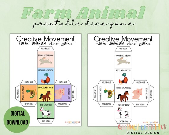 Buy Creative Movement Farm Animal Dice Game Online in India - Etsy Buy Creative Movement Farm Animal Dice Game Online in India - Etsy