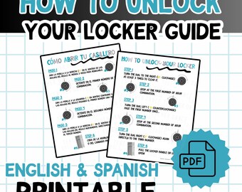 Locker Guide Printable: English & Spanish Instructions (PDF Download)