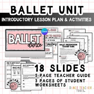 Ballet Unit Introductory Lesson Plan & Activities Bundle | Ballet Games, Worksheets, Presentations for Dance Teachers