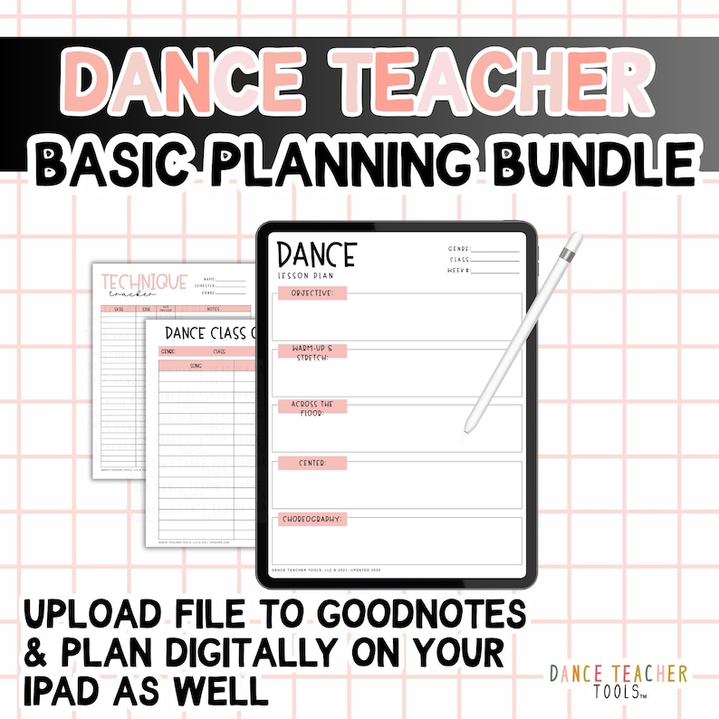 Dance Teacher Planner Bundle: Pink Edition, Studio & School (digital ...