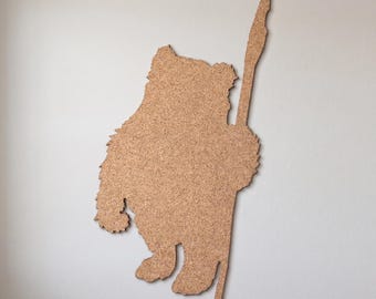 Ewok Cork Pin Board | Star Wars Inspired Pin Board | Droid Wall Art | Disney Pin Trading Display | Kids Room Decor | Galaxy Gift for Fans