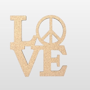 Peace Love Pin Board: Heart-Shaped Corkboard for Collectibles