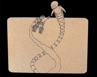 Bacheca di sughero Wall-E ed Eve: espositore per collezionisti di spille