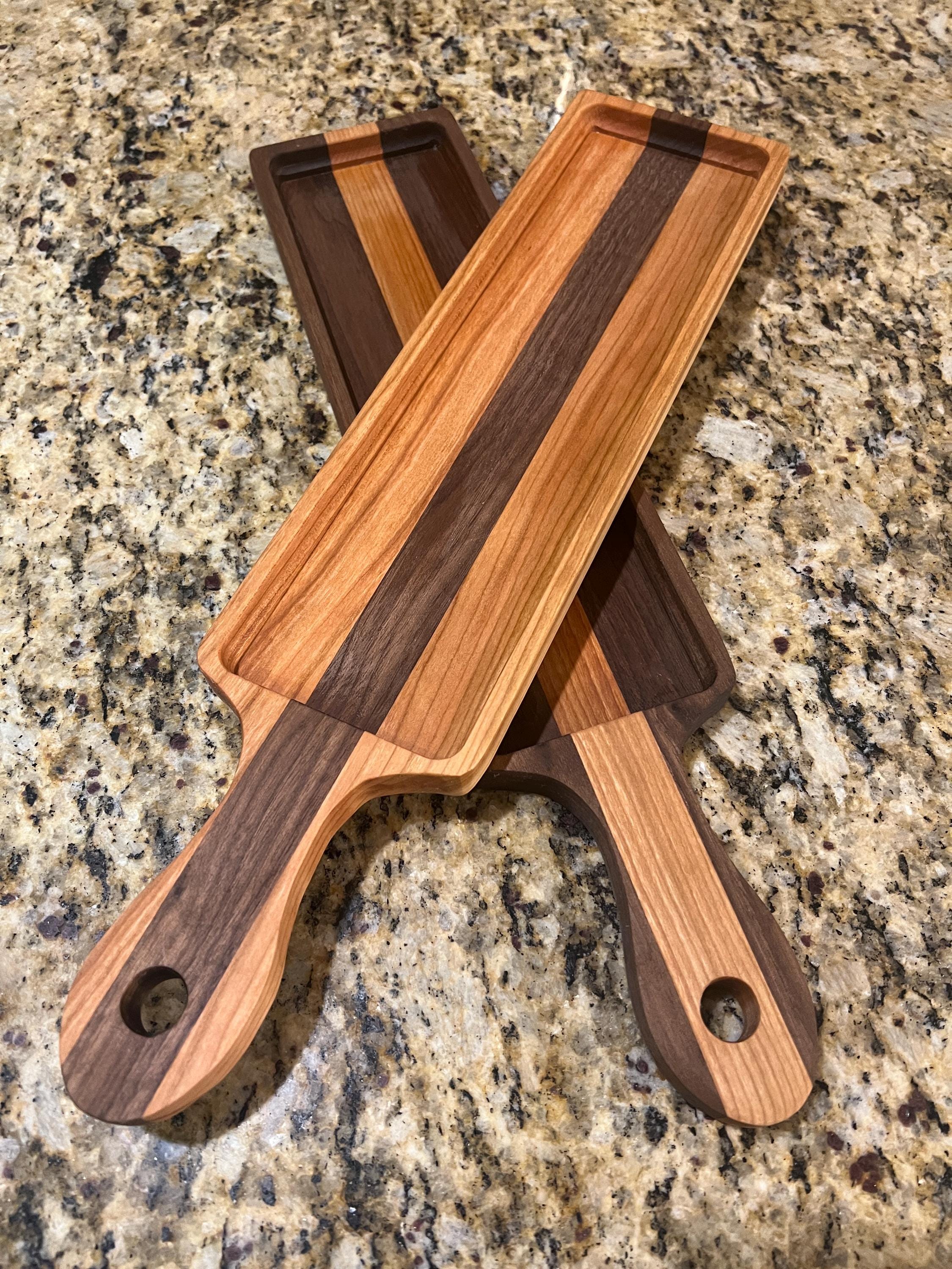 Plat De Service Vintage En Bois Avec Insert Céramique Pour Fromage Et Crackers