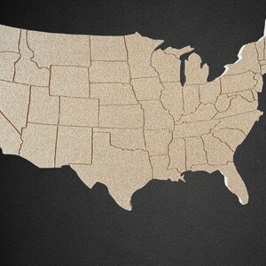 Corkboard Map Etsy