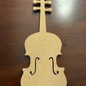 Violin Shaped Cork Board - Handmade Pin Board for Notes, Photos, and More | Perfect Gift for Musicians and Music Lovers