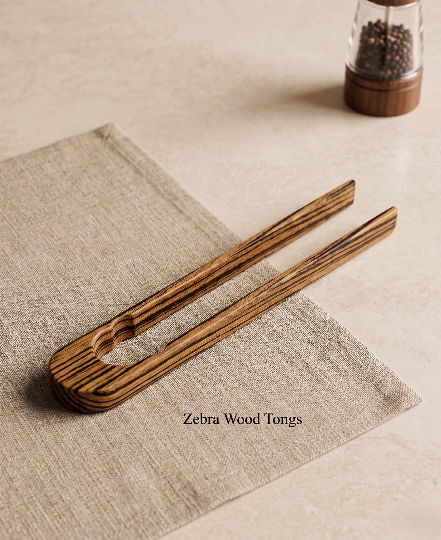 Zebra Toaster Handcrafted Wood Kitchen Tongs, Toast / Bagel Tongs - Solid Walnut ...