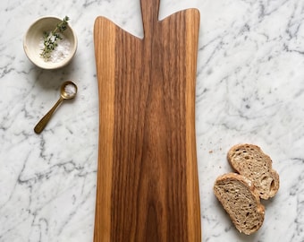 Walnut Charcuterie Board with Handle 23" x 8" | Handcrafted Wooden Serving Board | Long Cheese Board, Housewarming & Wedding Gift