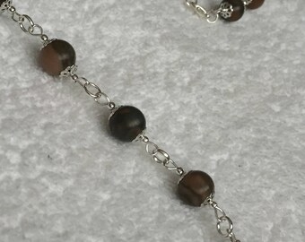 Ocean jasper rosary necklace