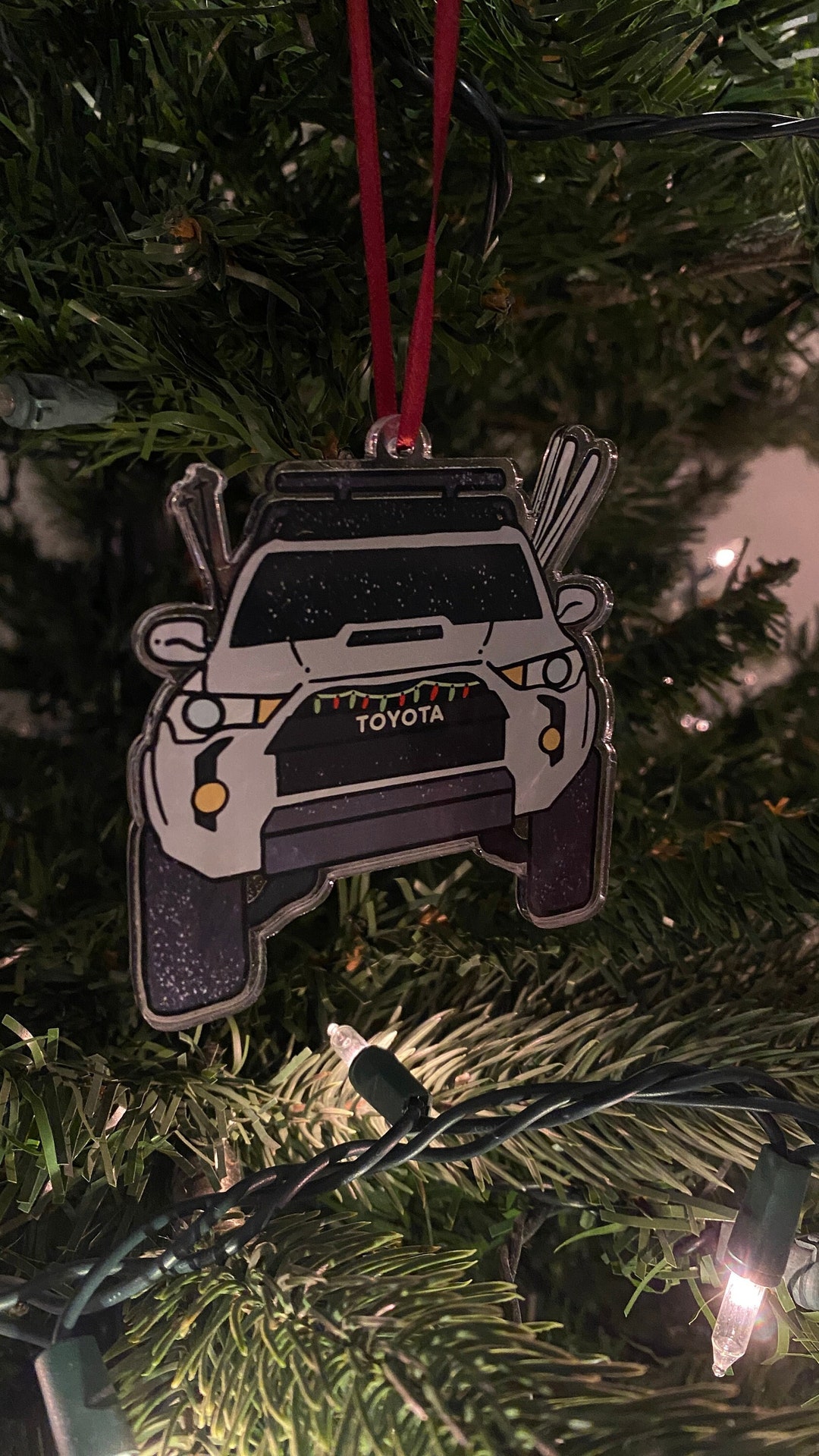 White 4runner Christmas Ornament Winter Edition Etsy