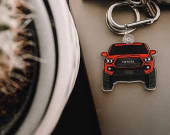 FOUR WHEEL BEAST Tacoma Keychain - Tacoma Accessories 2016-2022 Mods - Pro Sport Off Road Cool PRO Key Chain Fob Cover - 3rd Gen Off Road Toy Truck (Red) In | Whizz Key Chains - Foto 5