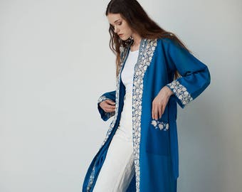 1920s Embroidered Felt Robe