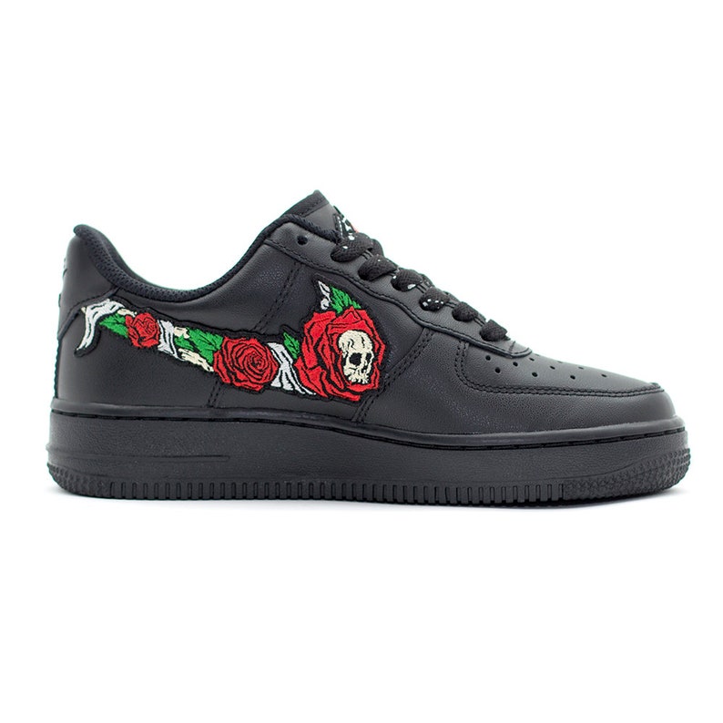 air force 1 black with rose