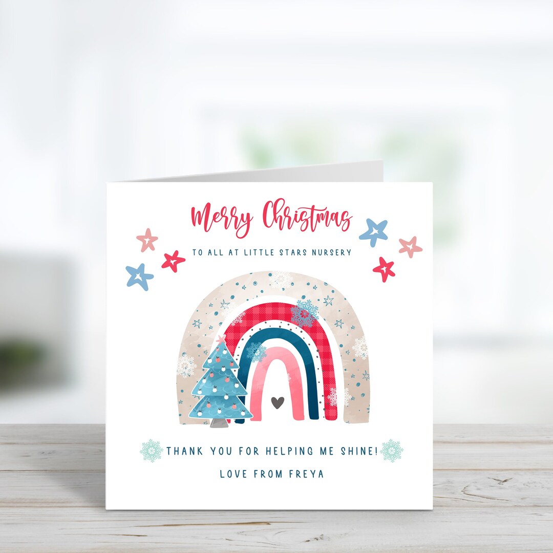 Nursery Christmas Card Preschool Christmas Card Etsy UK