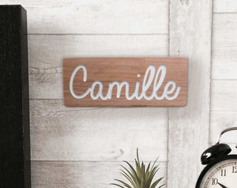 Bedroom wooden decor, Decorative wooden door plate, Custom name engraving, Kid's name plate, Engraved wooden sign, kids room decorating idea