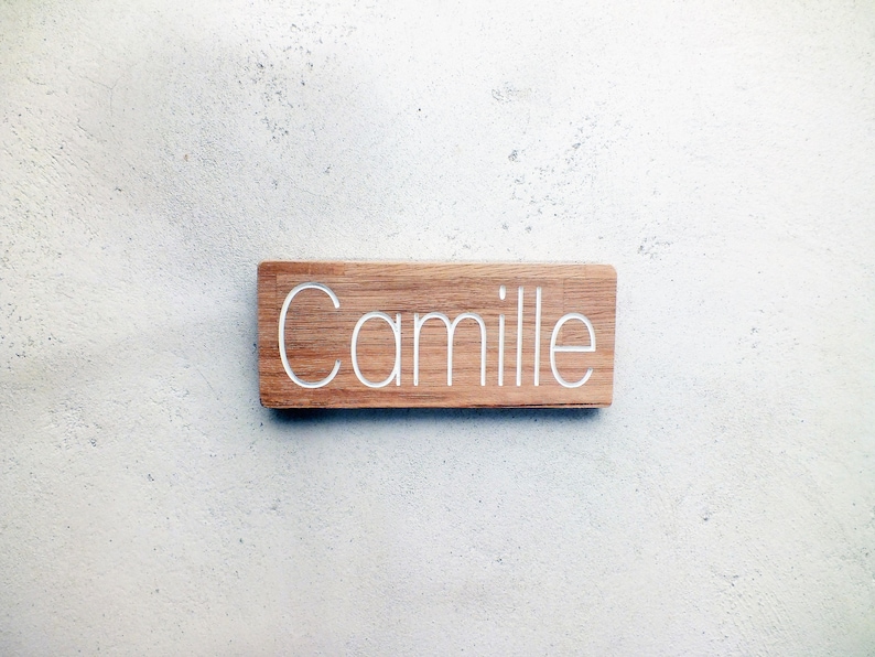 Wooden door sign with custom engraved name for kid's bedroom, Custom engraving, Custom wood sign, name signs engraving, make your own sign image 2
