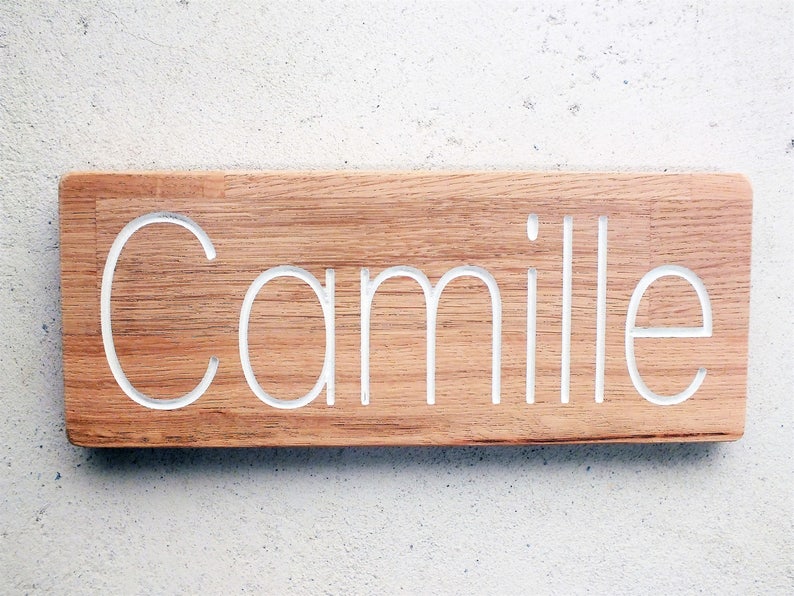 Wooden door sign with custom engraved name for kid's bedroom, Custom engraving, Custom wood sign, name signs engraving, make your own sign image 4