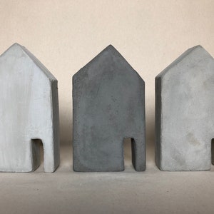 Concrete house, concrete decoration object