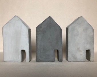 Concrete house, concrete decoration object