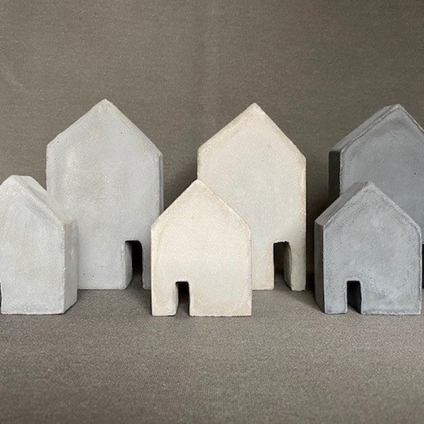 Beton Hauser 2-er Set, concrete houses