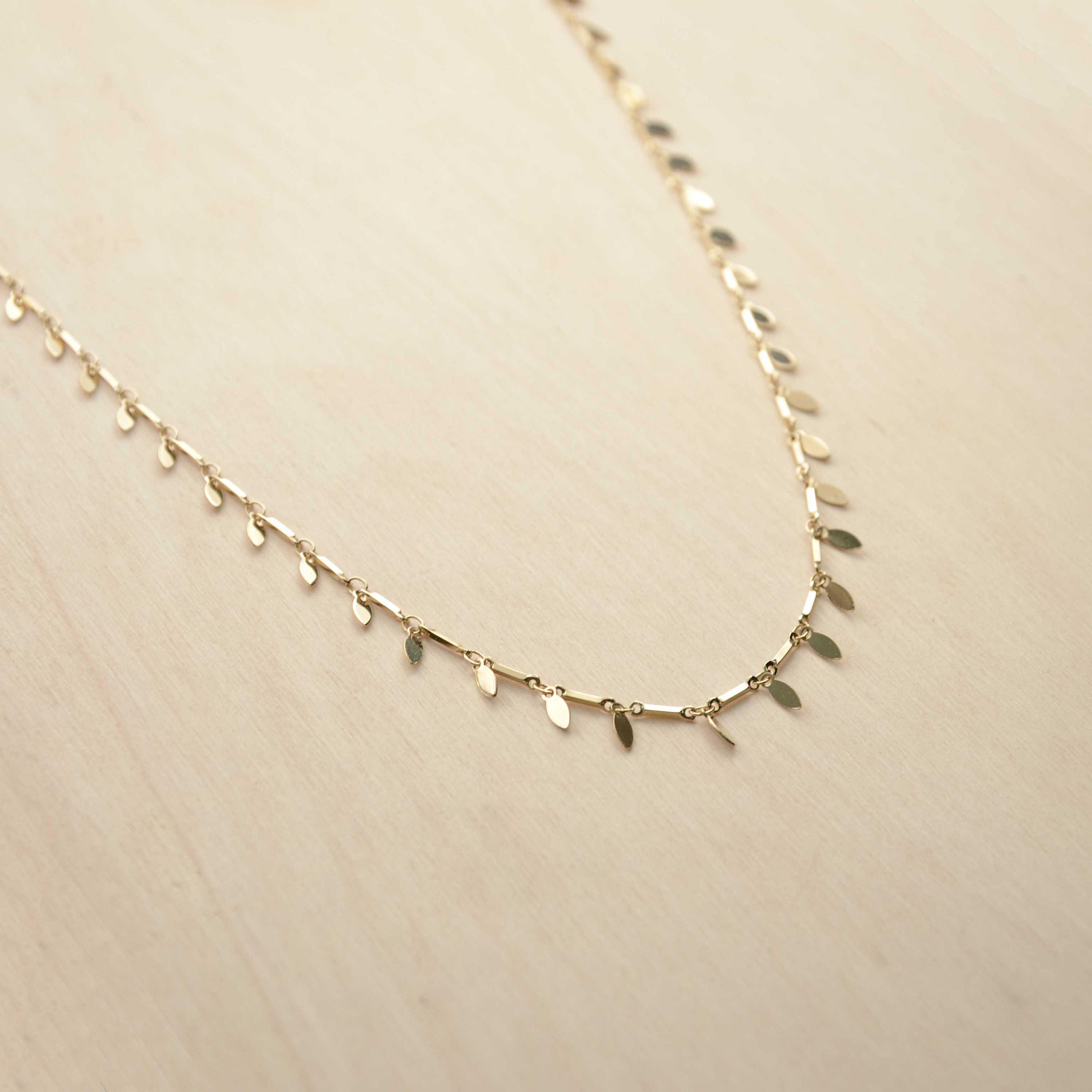 Gypsy Tassel Chain Necklace Gilded With 24 Carat Fine Gold Shade Etsy