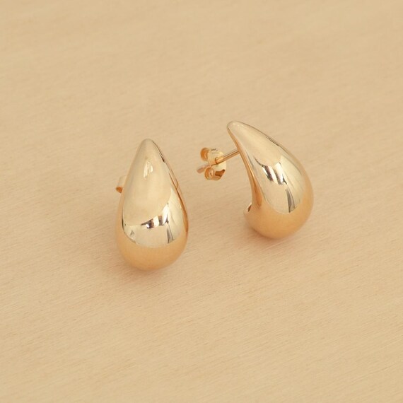 Boucles D'oreilles Pendantes Goutte D'eau - Plaqué Or 18 Carats 3 Microns Sur Argent 925