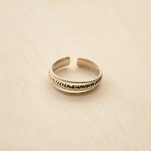 Adjustable 3-row ring, twisted and 24-carat gold plated - Jasmine