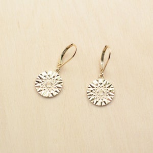 24 carat fine gold plated earrings - Hélios