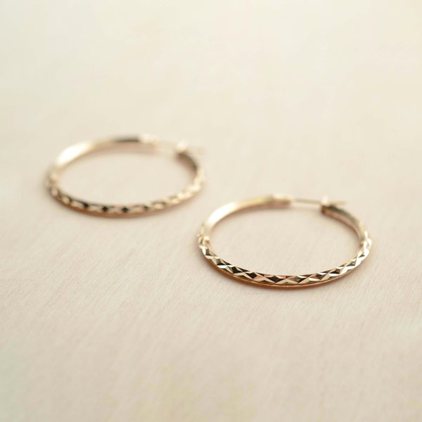 Gold plated hoop earrings - Junon